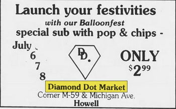 Diamond Dot Market - June 1990 Ad